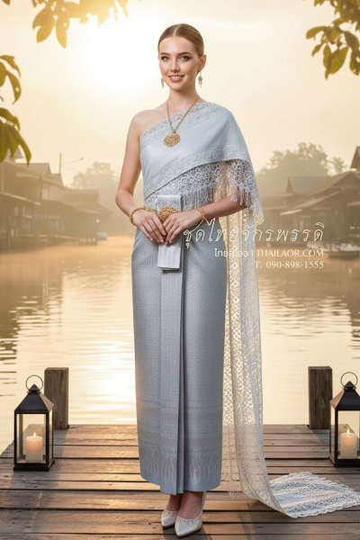 ชุดไทยจักรพรรดิ สีฟ้าเงิน (TCP 008)