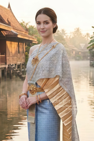 ชุดไทยจักรพรรดิ สีฟ้า (TCP 018)