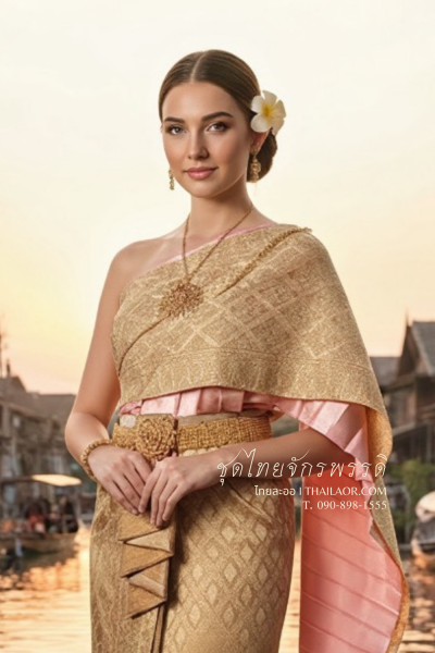 ชุดไทยจักรพรรดิ สีพีชอมชมพู (TCP 006)