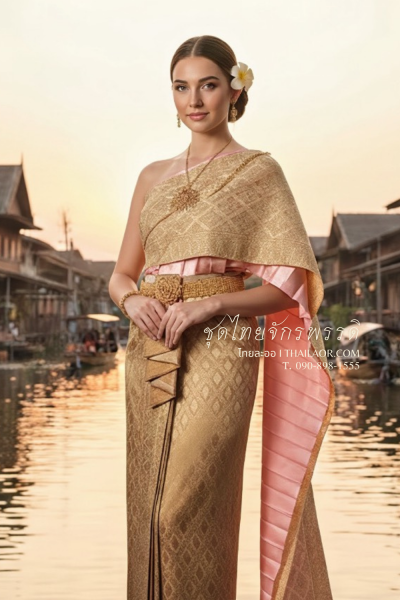 ชุดไทยจักรพรรดิ สีพีชอมชมพู (TCP 006)