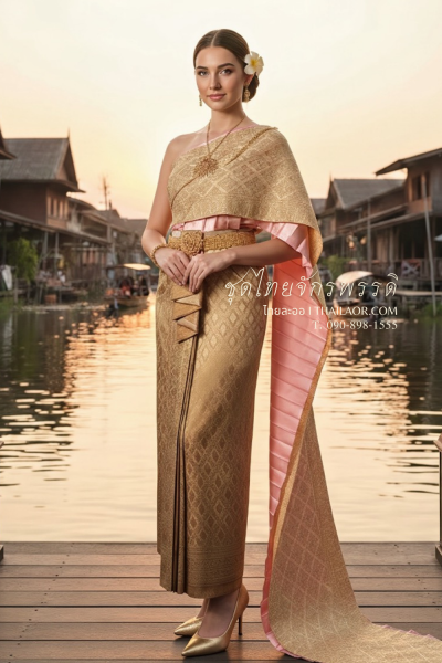 ชุดไทยจักรพรรดิ สีพีชอมชมพู (TCP 006)