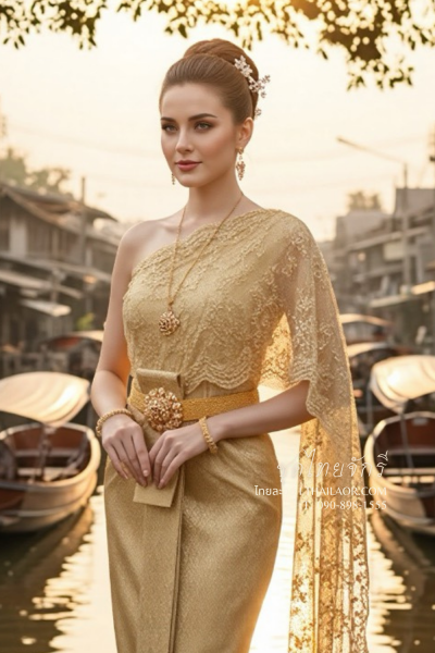 ชุดไทยจักรี สีทอง (TCK 026)