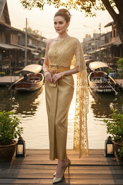 ชุดไทยจักรี สีทอง (TCK 026)