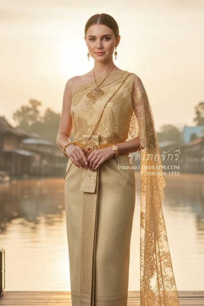 ชุดไทยจักรี สีทอง (TCK 034)