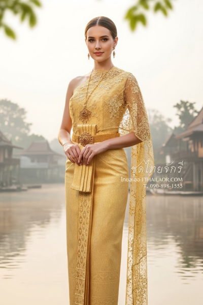 ชุดไทยจักรี สีทอง (TCK 015)