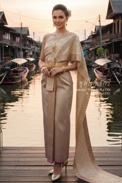 ชุดไทยจักรี สีชมพูกลีบบัว (TCK 021)