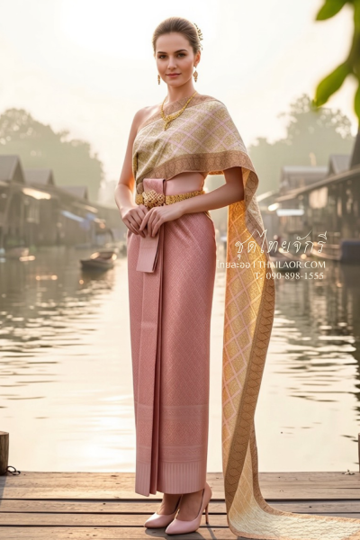 ชุดไทยจักรี สีชมพู (TCK 013)