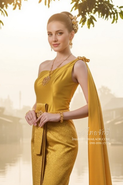 ชุดไทยจักรี สีทอง (TCK 005)