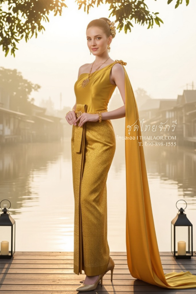 ชุดไทยจักรี สีทอง (TCK 005)