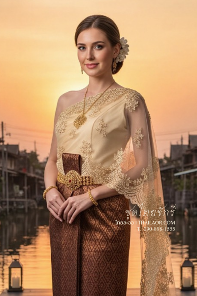 ชุดไทยจักรี สีทองแดง (TCK 023)