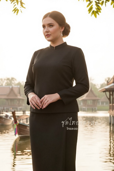 ชุดไทยจิตรลดา สีดำ (TC 021)