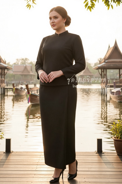 ชุดไทยจิตรลดา สีดำ (TC 021)