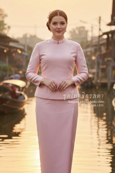 ชุดไทยจิตรลดา สีชมพู (TC 014)