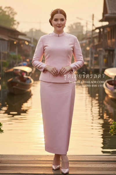 ชุดไทยจิตรลดา สีชมพู (TC 014)