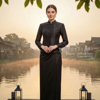 ชุดไทยจิตรลดา สีดำ (TJ 020)