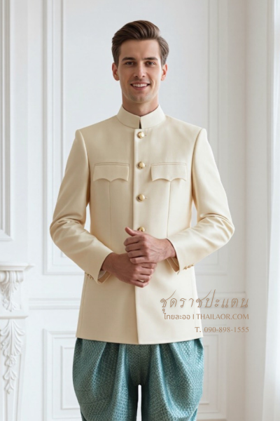ชุดราชปะแตน สีทองอ่อนเขียว (TRP 003)
