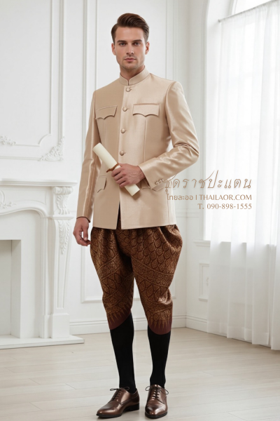 ชุดราชปะแตน สีน้ำตาล (TRP 003)