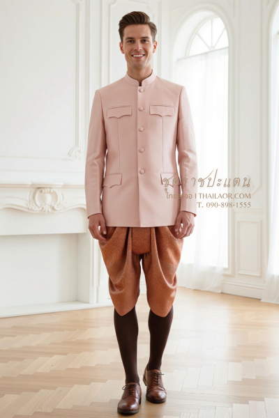 ชุดราชปะแตน สีกลีบบัวโอล์ดโรส (TRP 002)