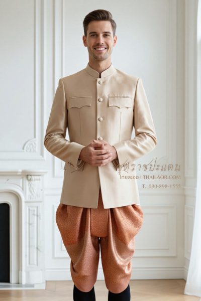 ชุดราชปะแตน สีน้ำตาลโอล์ดโรส (RP 012)