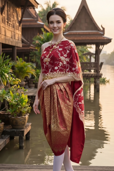 ชุดไทยรัชกาลที่ 4 สีแดง (TRA 003)