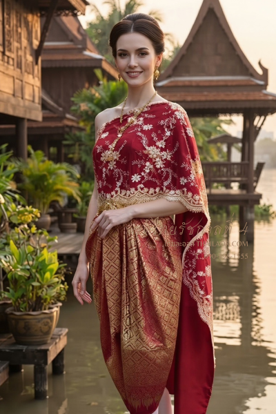 ชุดไทยรัชกาลที่ 4 สีแดง (TRA 003)
