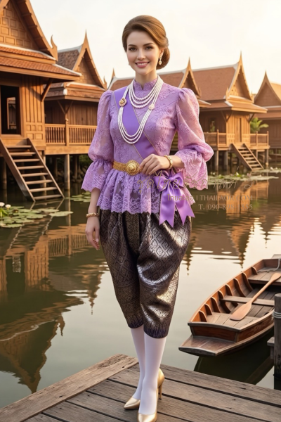 ชุดไทยรัชกาลที่ 5 สีม่วง (TRF 002)