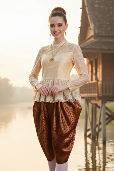 ชุดไทยรัชกาลที่ 5 สีทองแดง (TRF 002)