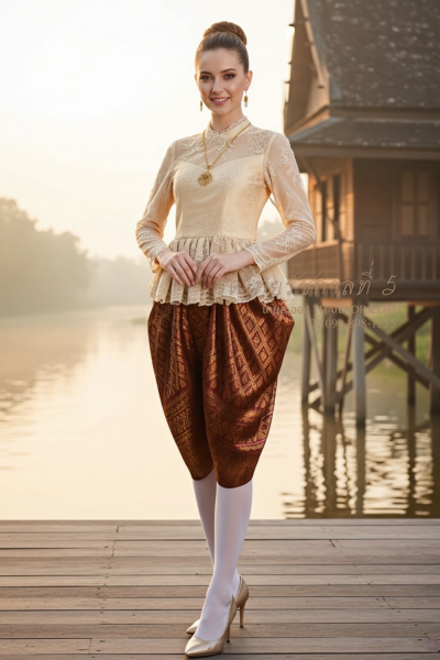 ชุดไทยรัชกาลที่ 5 สีทองแดง (TRF 002)