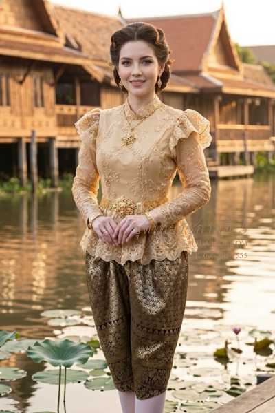 ชุดไทยรัชกาลที่ 5 สีน้ำตาล (TRF 010)