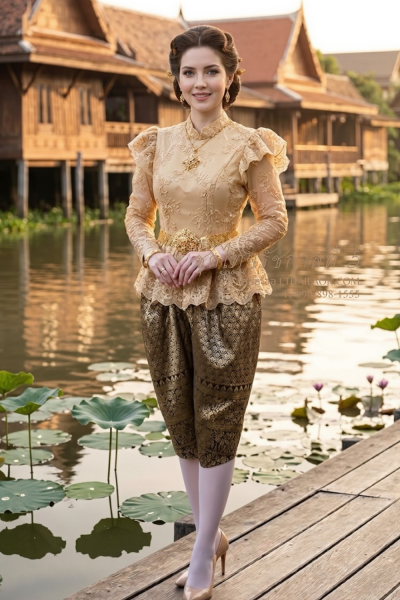 ชุดไทยรัชกาลที่ 5 สีน้ำตาล (TRF 010)