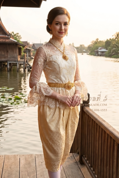 ชุดไทยรัชกาลที่ 5 สีเหลืองทอง (TRF 022)