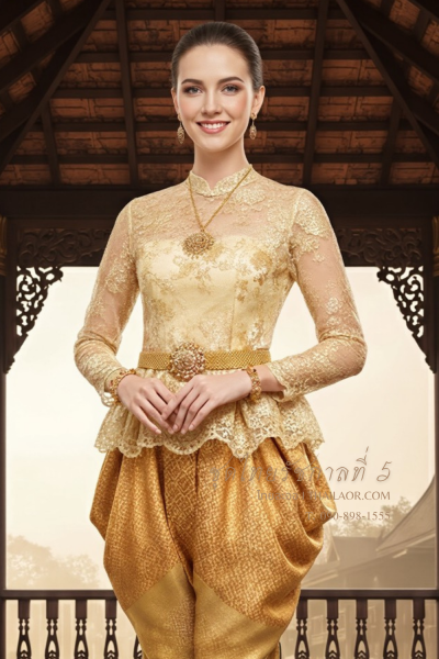 ชุดไทยรัชกาลที่ 5 สีทอง (TRF 010)