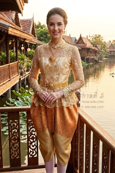 ชุดไทยรัชกาลที่ 5 สีทอง (TRF 009)
