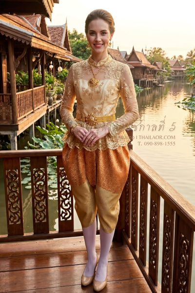 ชุดไทยรัชกาลที่ 5 สีทอง (TRF 009)