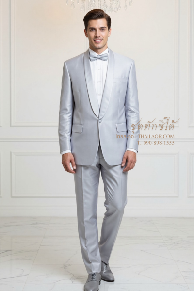 ชุดทักซิโด้ สีเทาเงิน (TX 002)