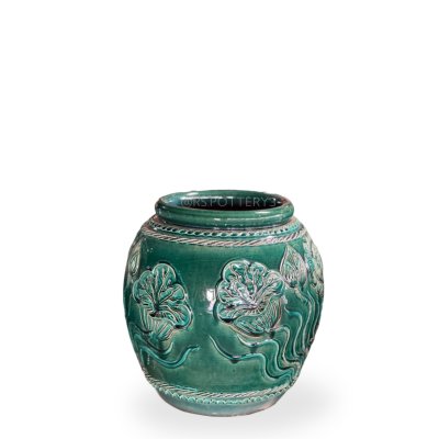 Classic Lotus Pattern Jar