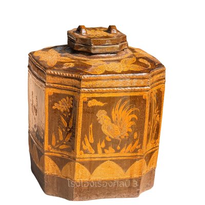 Concave octagonal chinese antiq jar