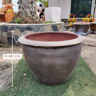 Classic Planter Black Glazed Model ิ2-Gallon Size