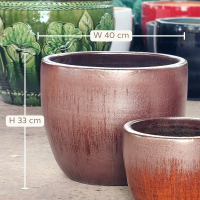 Red Ember Brown Planter
