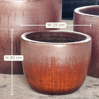 Red Ember Brown Planter