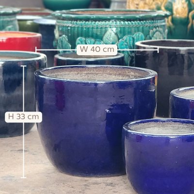 กระถางสีน้ำเงินคราม
