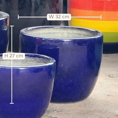 กระถางสีน้ำเงินคราม