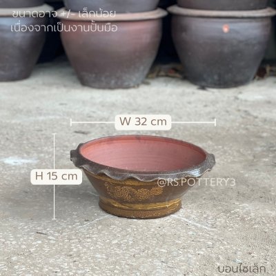 กระถางบอนไซและชวนชม ลายมังกร