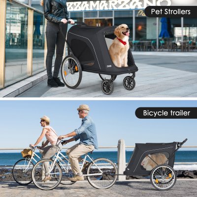 Beberoad R8 Large pet stroller 4 wheels- Black