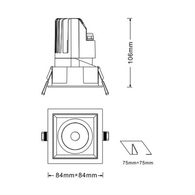 K-LICHT-DOWNLIGHT-DL101S-B
