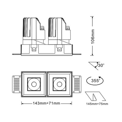 K-LICHT-DOWNLIGHT-DL227N-B