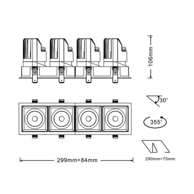K-LICHT-DOWNLIGHT-DL241-B