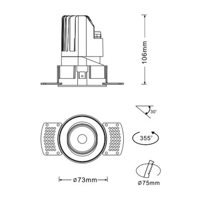 K-LICHT-DOWNLIGHT-DL302N-B