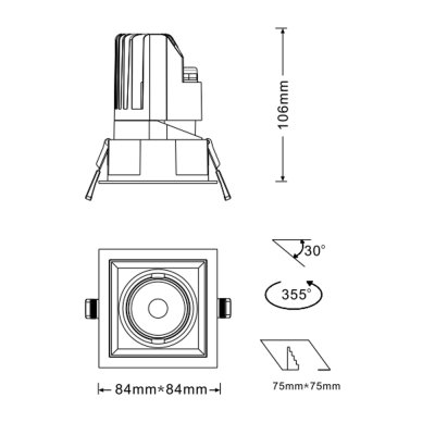 K-LICHT-DOWNLIGHT-DL302S-B