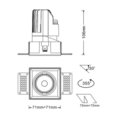 K-LICHT-DOWNLIGHT-DL302SN-B